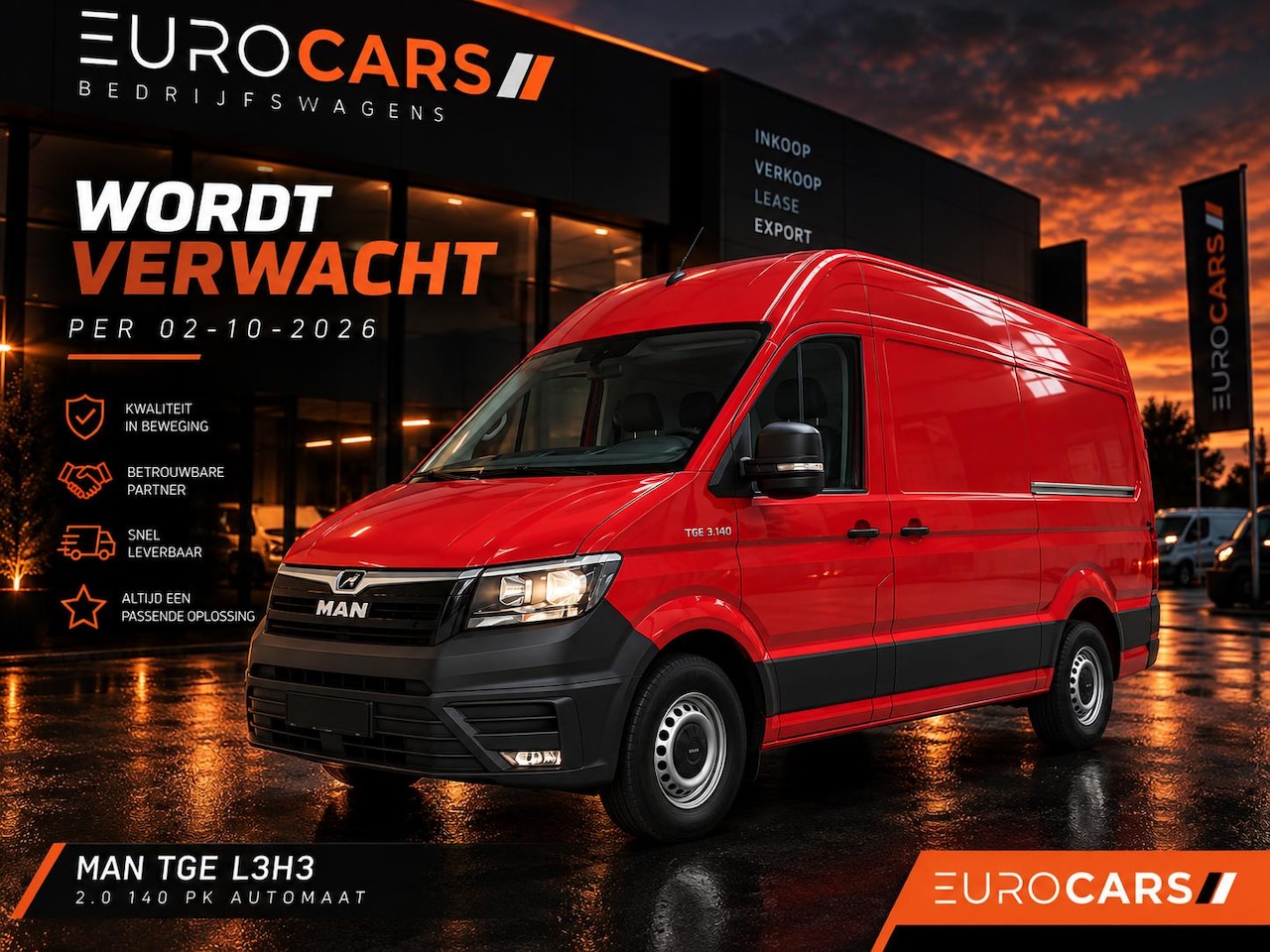 MAN TGE - 2.0 140 pk Automaat L3H3 Camera ACC Navigatie Stoelverwarming Business Navigation - AutoWereld.nl