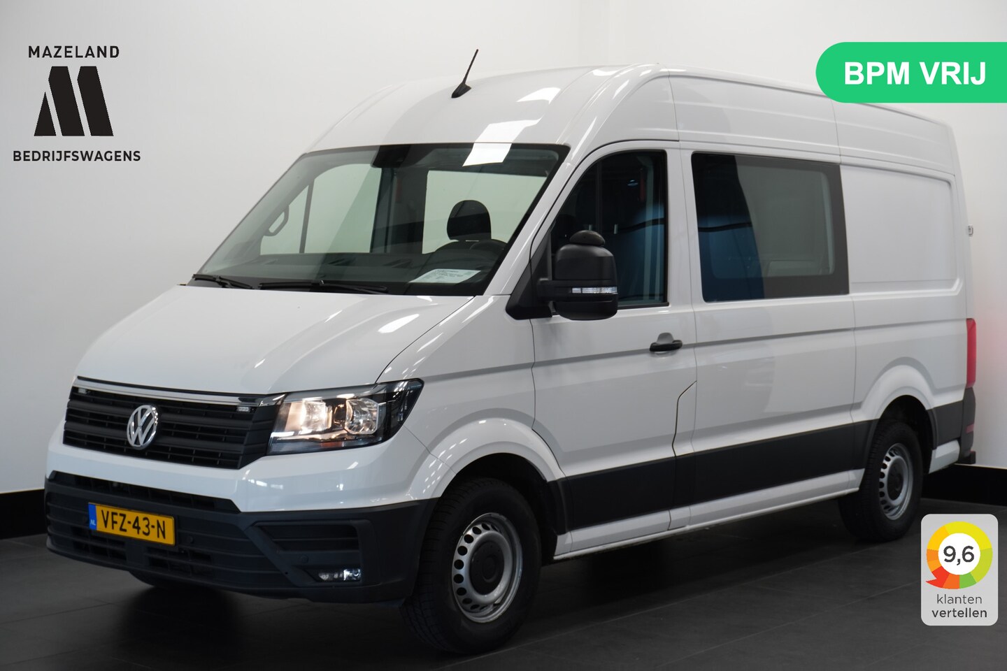 Volkswagen Crafter - 2.0 TDI 177PK L3H3 Dubbele Cabine EURO 6 - Airco - Navi - Cruise - € 20.950,- Excl. - AutoWereld.nl