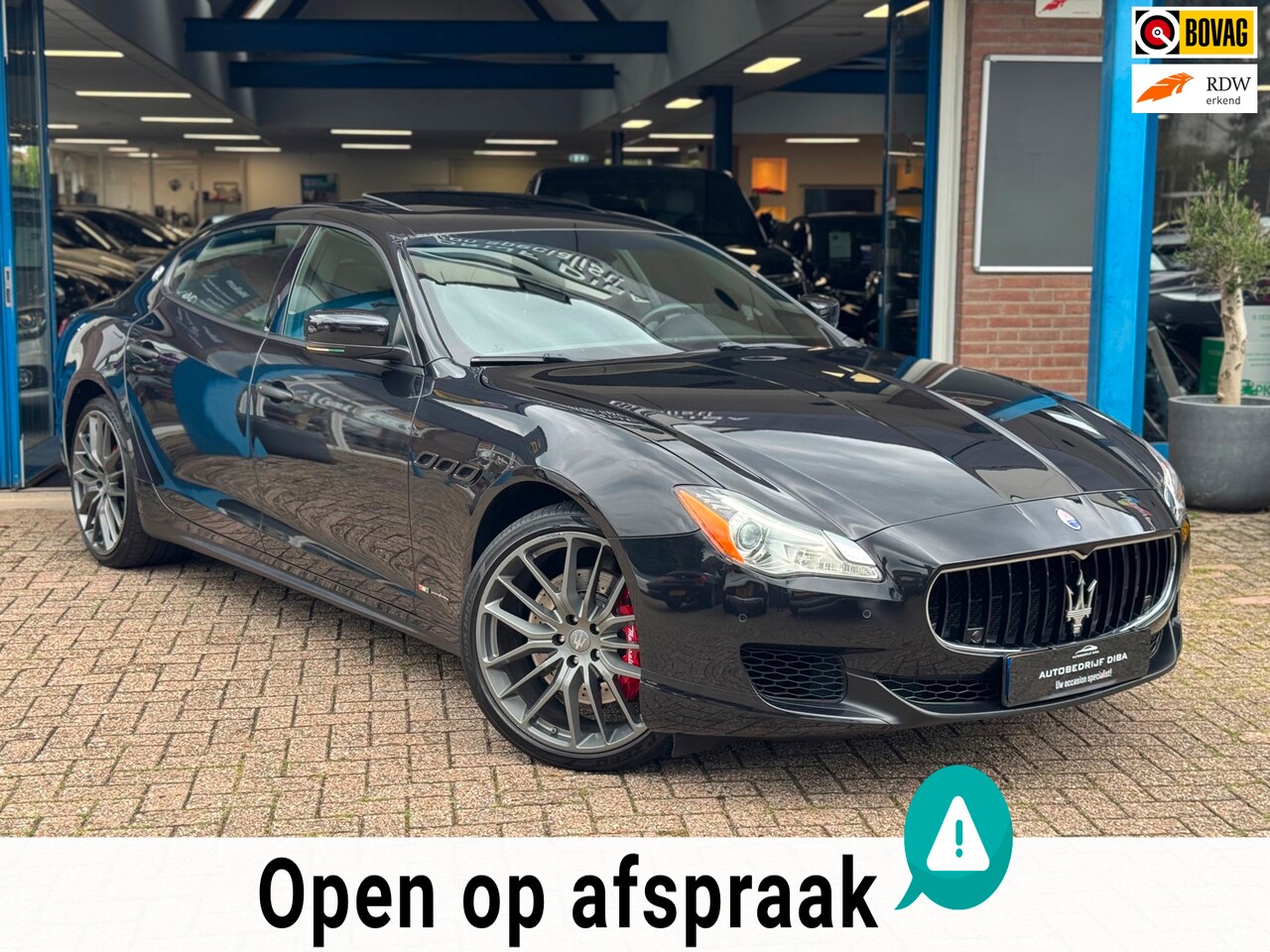 Maserati Quattroporte - 3.0 S Q4 AUT 2013 Zwart Dak LEDER NAP! - AutoWereld.nl