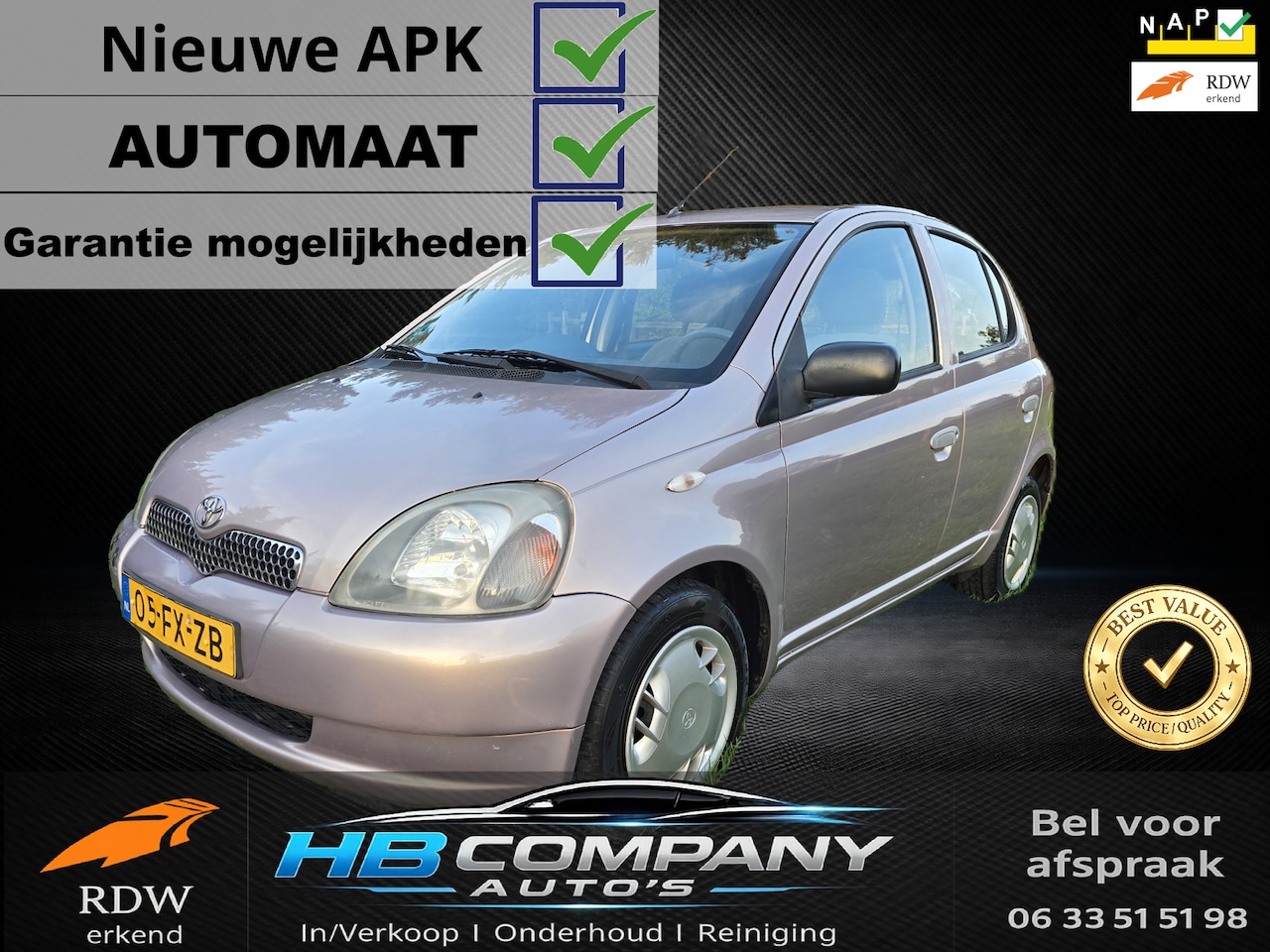 Toyota Yaris - 1.3-16V VVT-i Sol AUTOMAAT | Nieuwe APK | NAP - AutoWereld.nl