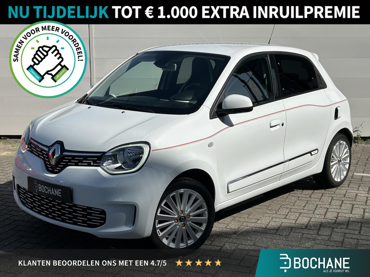 Renault Twingo Z.E. - R80 Série Limitée Vibes SoH 93,8% | Carplay | Camera | Cruise Control | Half Leder - AutoWereld.nl