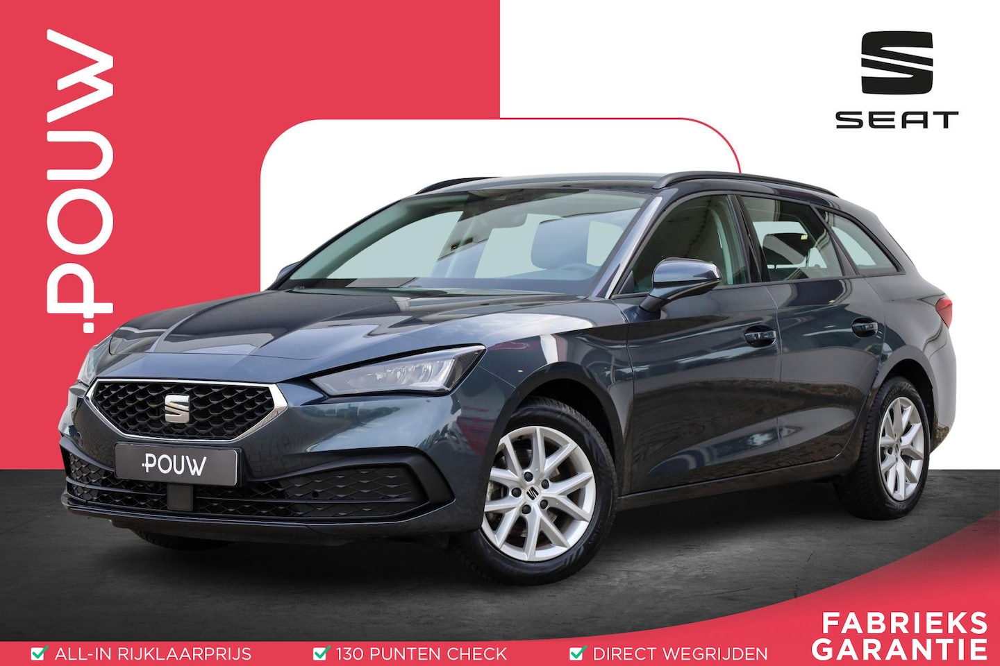SEAT Leon Sportstourer - 1.0 TSI 110pk Style | Parkeersensor | Cruise Control | Apple Carplay/Android Auto - AutoWereld.nl
