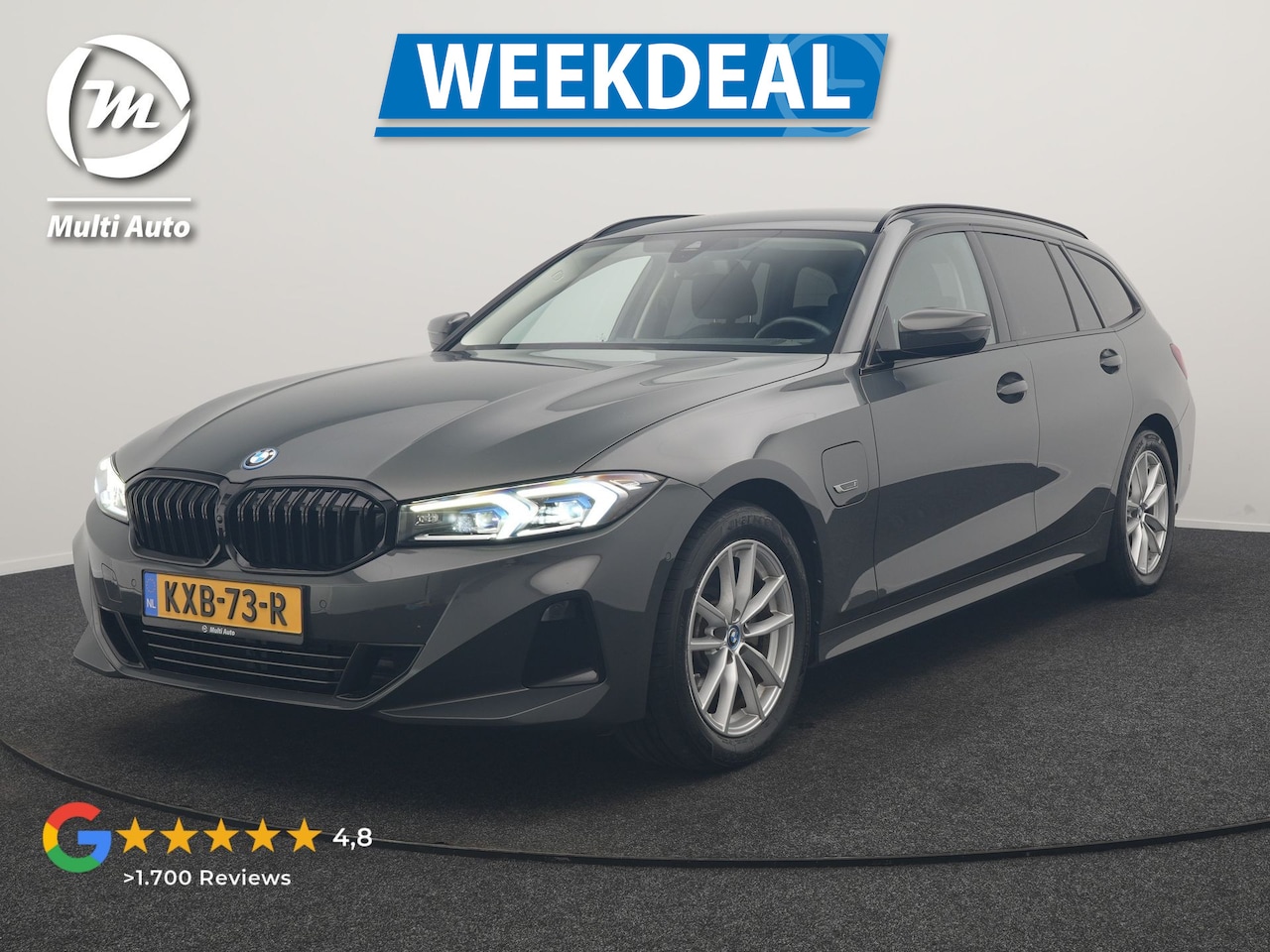 BMW 3-serie Touring - 320e Facelift 204pk PHEV Dealer O.H. | Dravitgrau metallic | Head Up | Camera | Widescreen - AutoWereld.nl