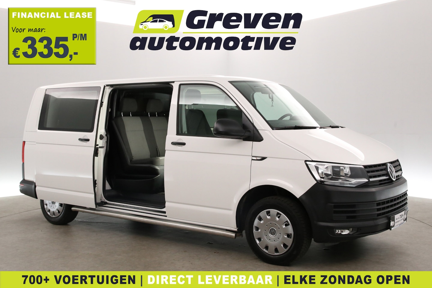 Volkswagen Transporter - 2.0 TDI L2H1 150PK | Dubbele Cabine | Airco | Cruise | Carplay | Navi | Trekhaak - AutoWereld.nl