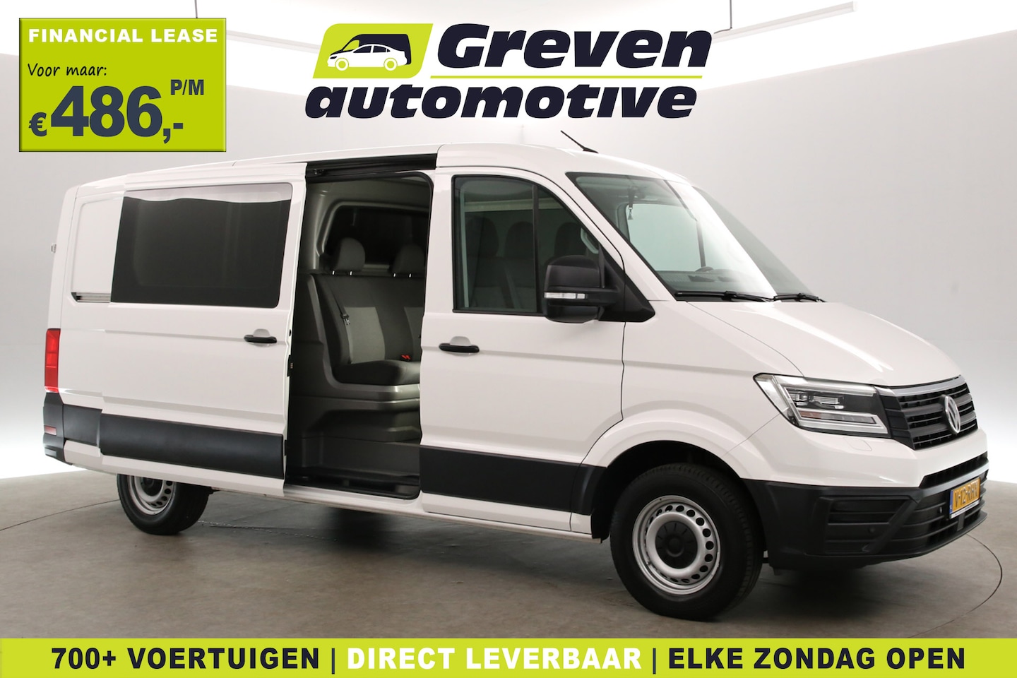 Volkswagen Crafter - 2.0 TDI 140PK L3H2 | DC | 6 Zits | 3000KG Trekgew. | Airco | Camera | Cruise | Carplay | P - AutoWereld.nl