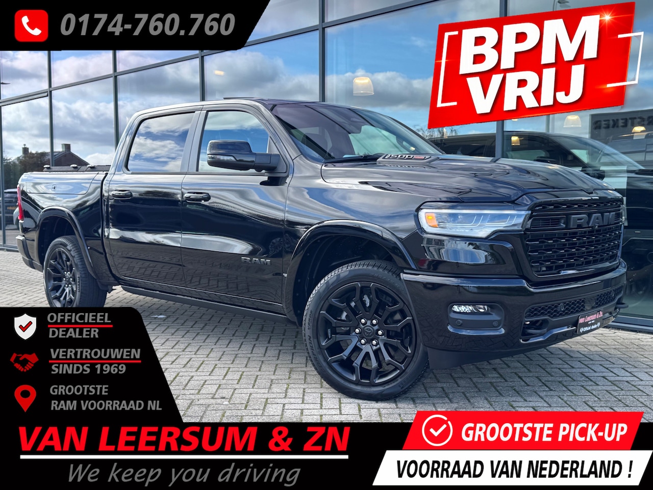 Dodge Ram 1500 - Limited Night 540 PK | 3 jaar garantie | RAMbox | Elektrisch bedienbare achterklep | Diamo - AutoWereld.nl