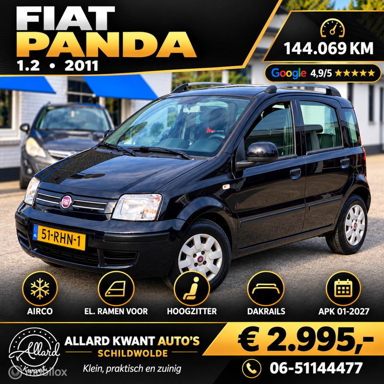 Fiat Panda - 1.2 Edizione Cool / Airco / Hoogzitter - AutoWereld.nl