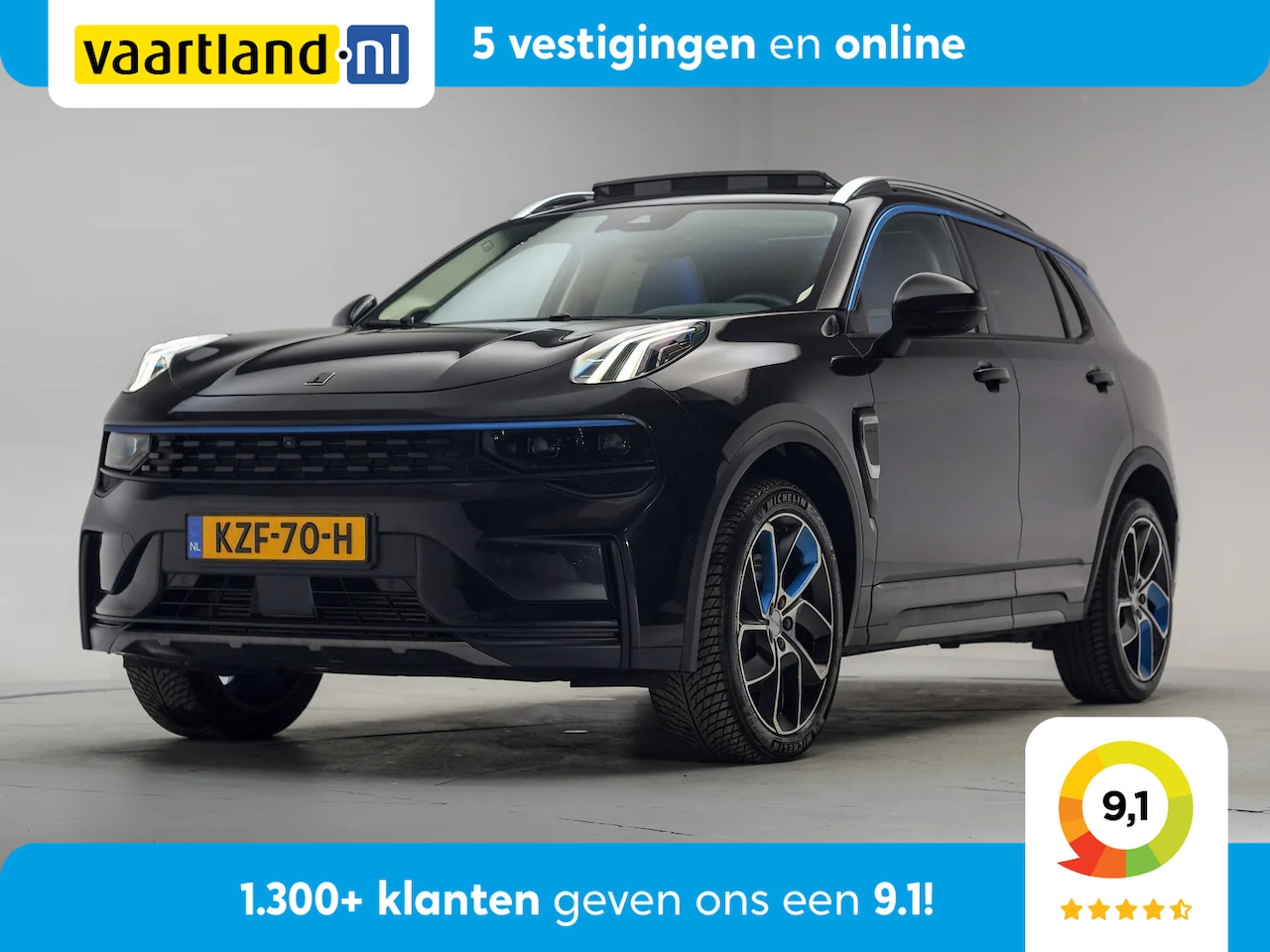 Lynk & Co 01 - 1.5 PHEV MY22 Zwart 6,6kWh [ SoH 94,7% | Pano Navi ] - AutoWereld.nl