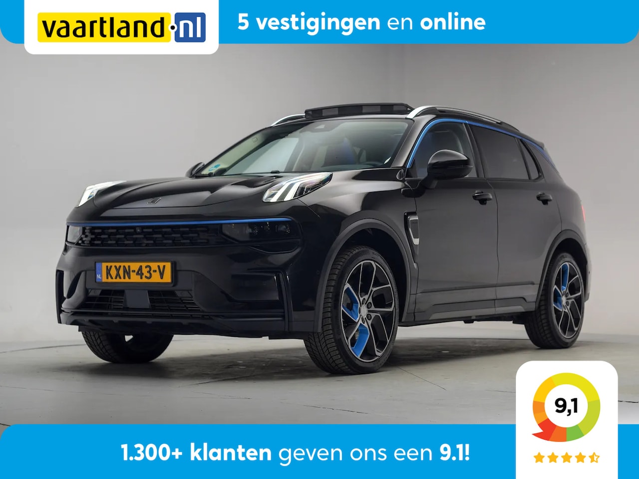 Lynk & Co 01 - 1.5 PHEV MY22 Zwart 6,6kWh [ SoH 94,7% | 360ºcam Apple/Android Pano Navi ] - AutoWereld.nl