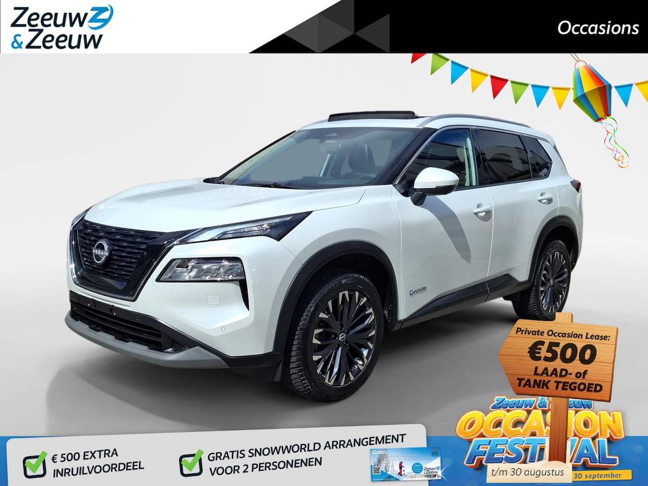 Nissan X-Trail - E-Power Tekna | Schuifkanteldak | Carplay | Bomvol optie's | Elektrsiche achterklep | - AutoWereld.nl