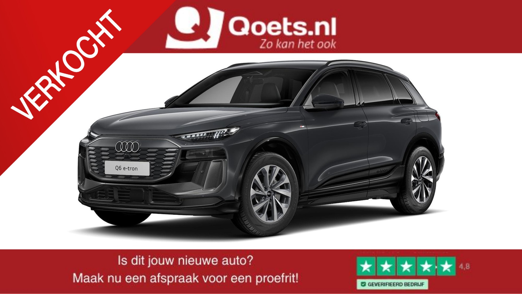 Audi Q6 e-tron - S edition quattro 100 kWh Tech Pro - Getinte Ruiten - 3-spaaks stuurwiel - Augmented reali - AutoWereld.nl