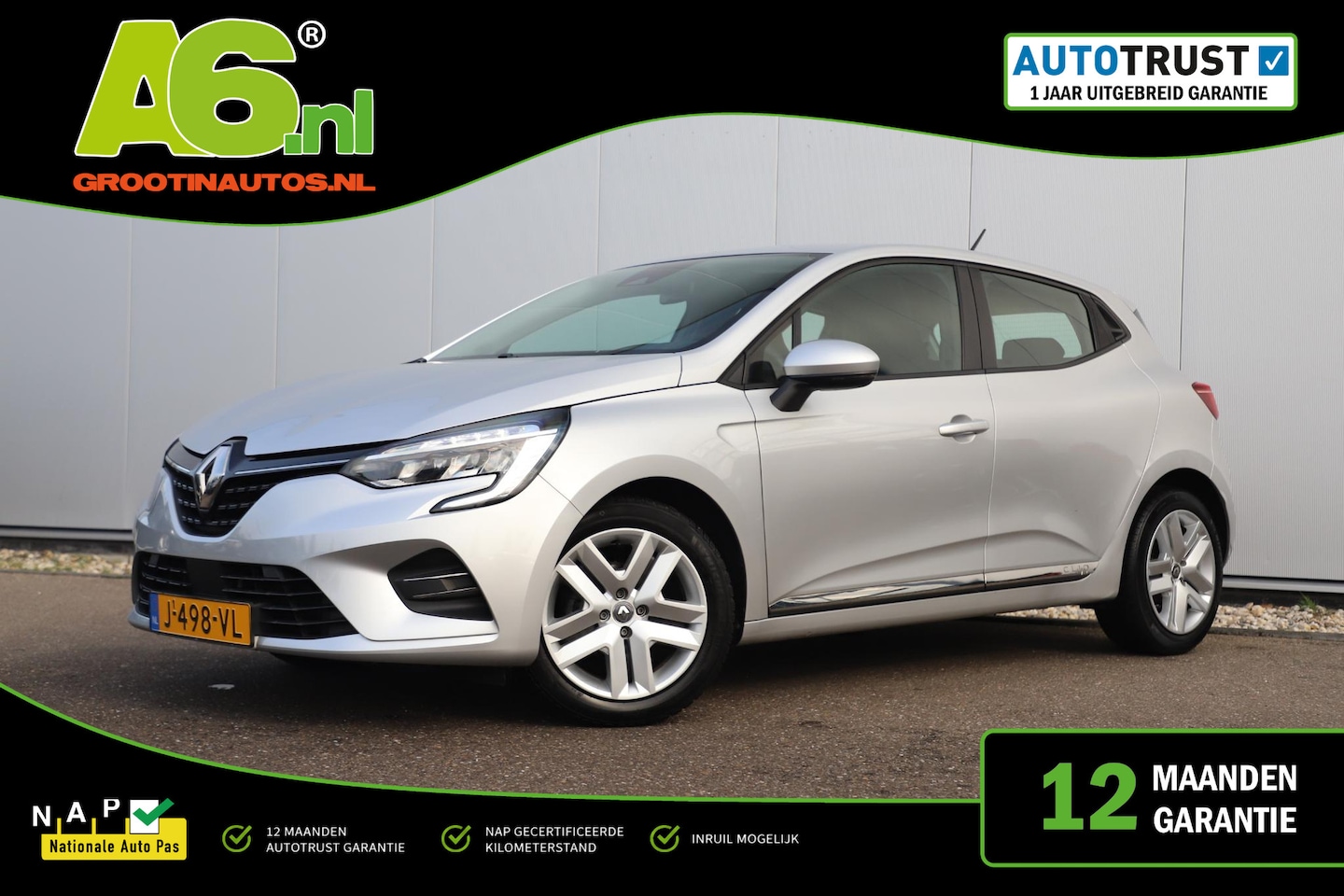 Renault Clio - 1.0 TCe Zen 101PK Navigatie Carplay Android Airco Cruise Rijstrooksensor Parkeersensor LED - AutoWereld.nl