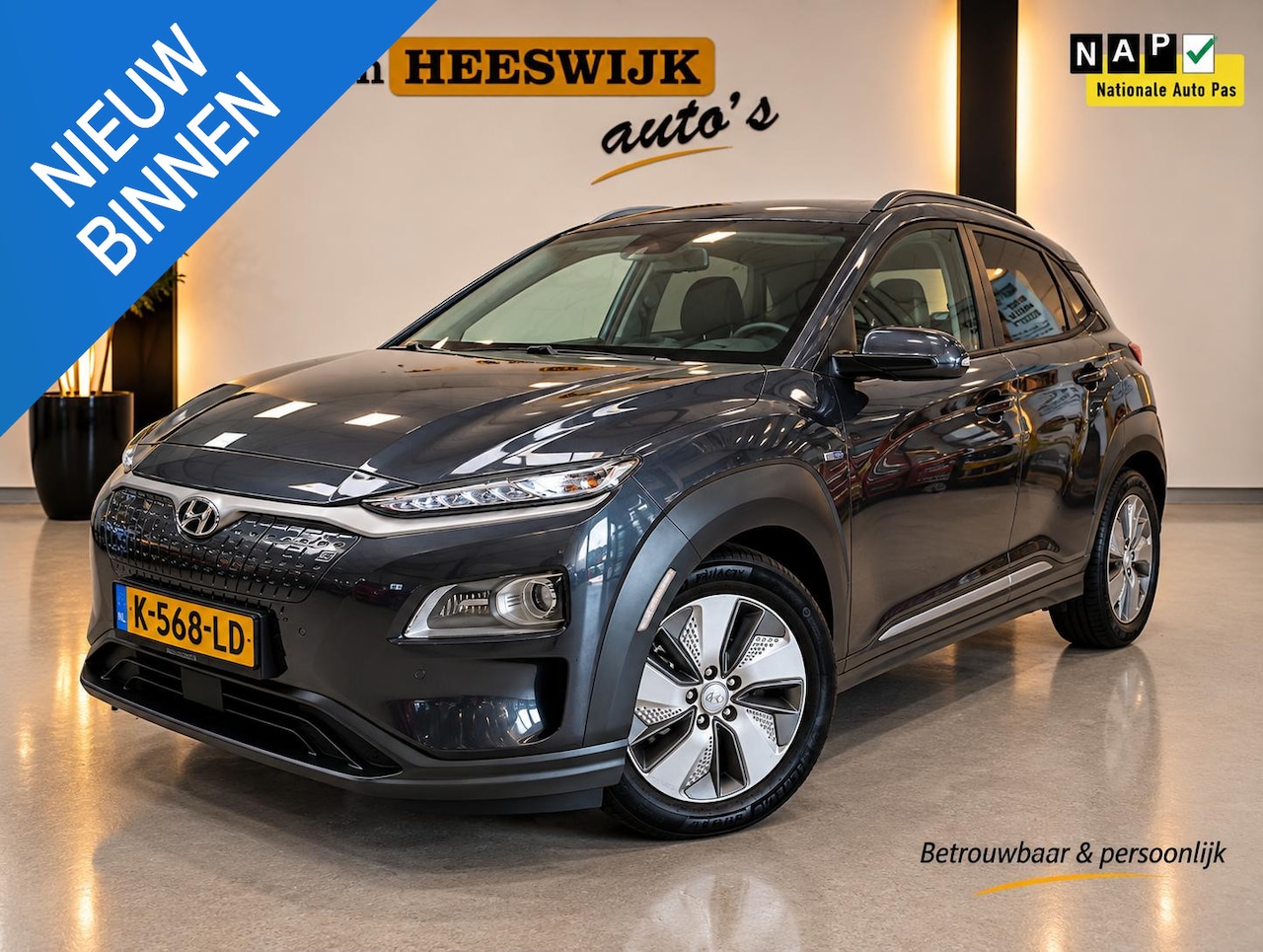 Hyundai Kona Electric - EV Limited 64 kWh Head up | Stoel koel+verwaming | Keyless | Camera + parkeersensoren - AutoWereld.nl