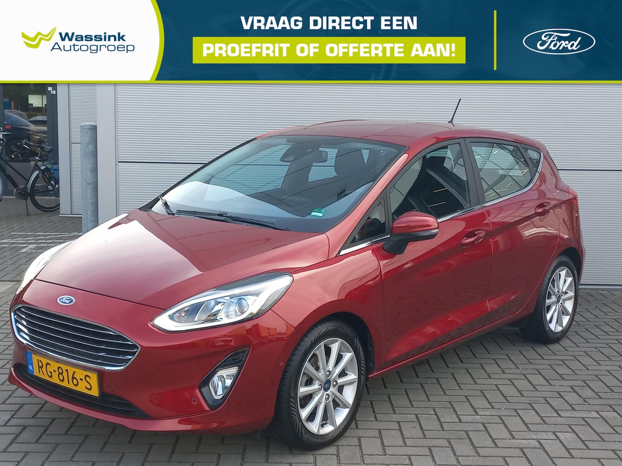 Ford Fiesta - 1.0T 101pk Automaat Titanium | Climate control | Navigatie | Lm-velgen | Parkingpack | All - AutoWereld.nl