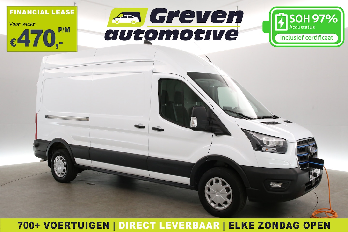 Ford E-Transit - 75 kWh L3H3 | Snelladen | SOH 97% | Clima | Camera | Carplay | Cruise | 3 Zits | Parkeerse - AutoWereld.nl