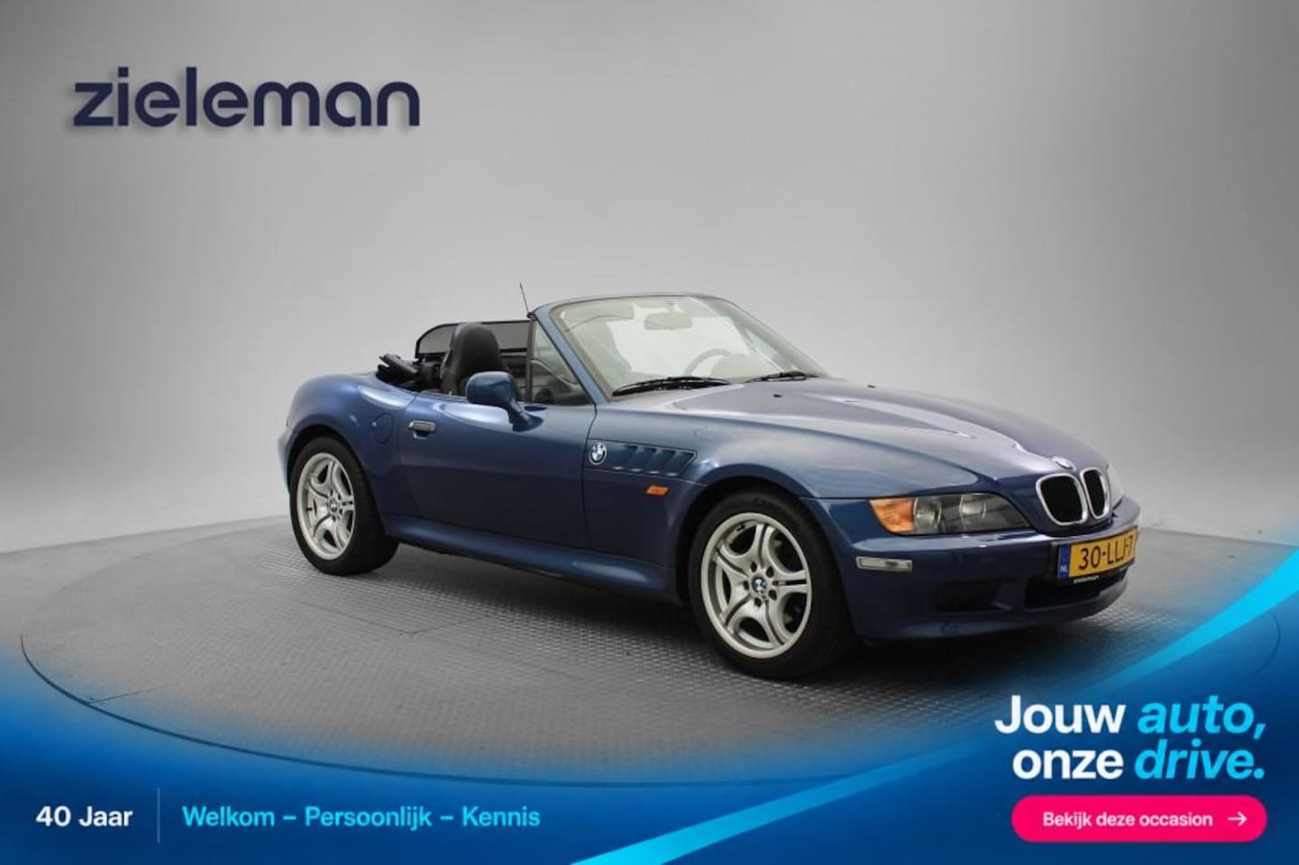 BMW Z3 Roadster - 1.8 S Cabrio - Airco, Half Leer, Sportstoelen, Sportstuur - AutoWereld.nl