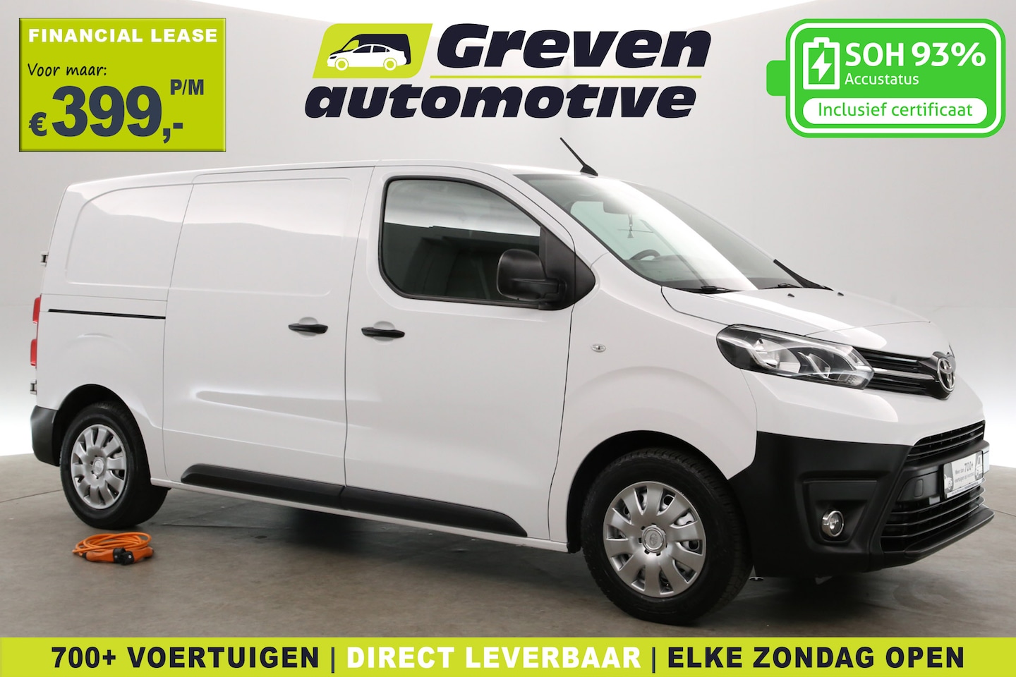 Toyota ProAce - Elektrisch 75 kWh L2H1 | Snelladen | SOH 93% | Airco | Cruise | 3 Zits | Trekhaak | Parkee - AutoWereld.nl