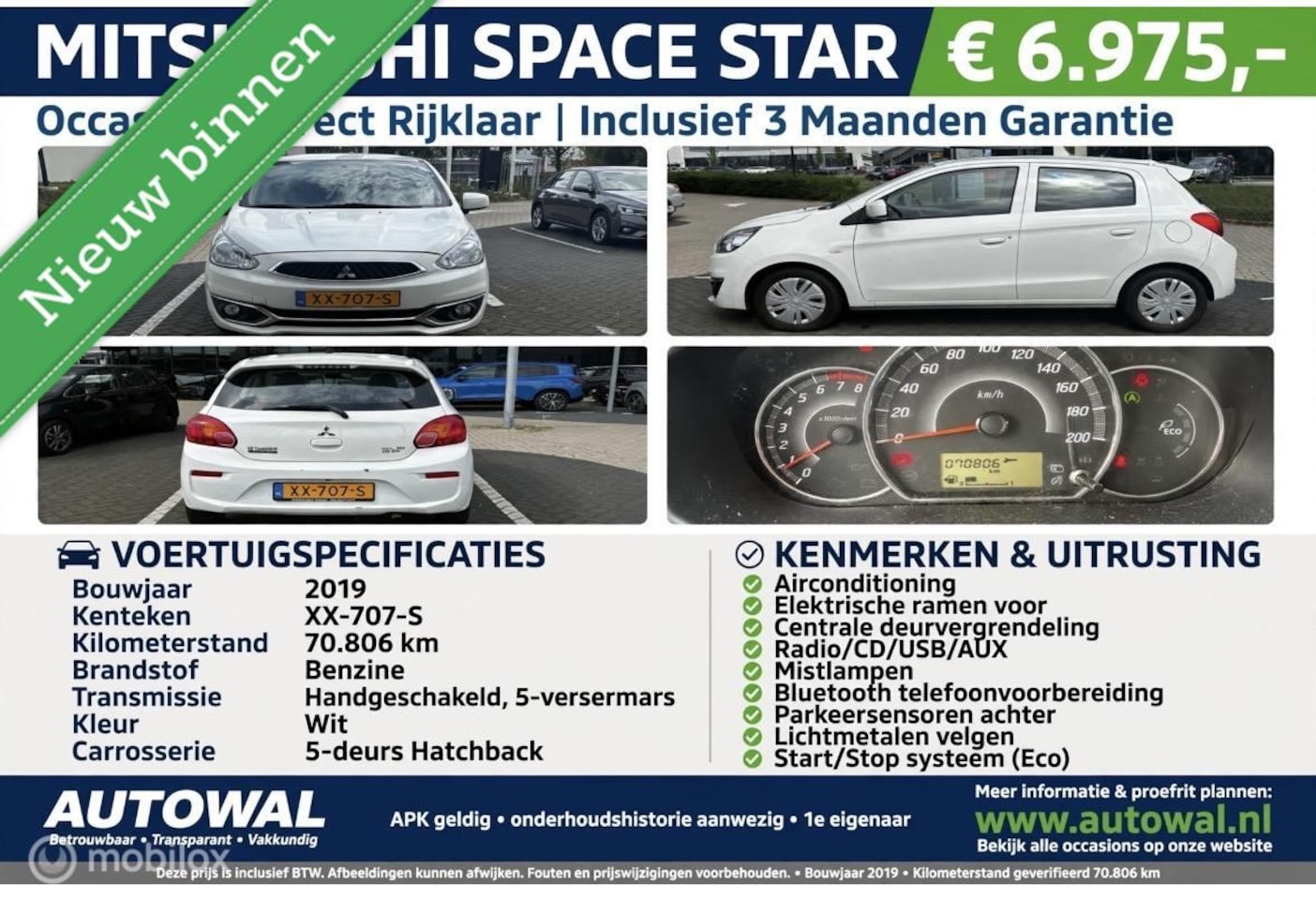 Mitsubishi Space Star - 1.0 Cool+ 1.0 Cool+ - AutoWereld.nl