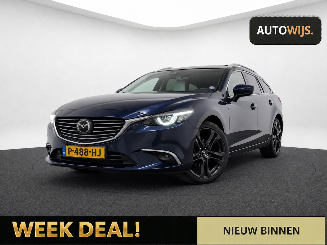 Mazda 6 Sportbreak - 2.5 SkyActiv-G 192 GT-M|BOSE|LEDER|CAMERA|PANO|KEYLESS| - AutoWereld.nl