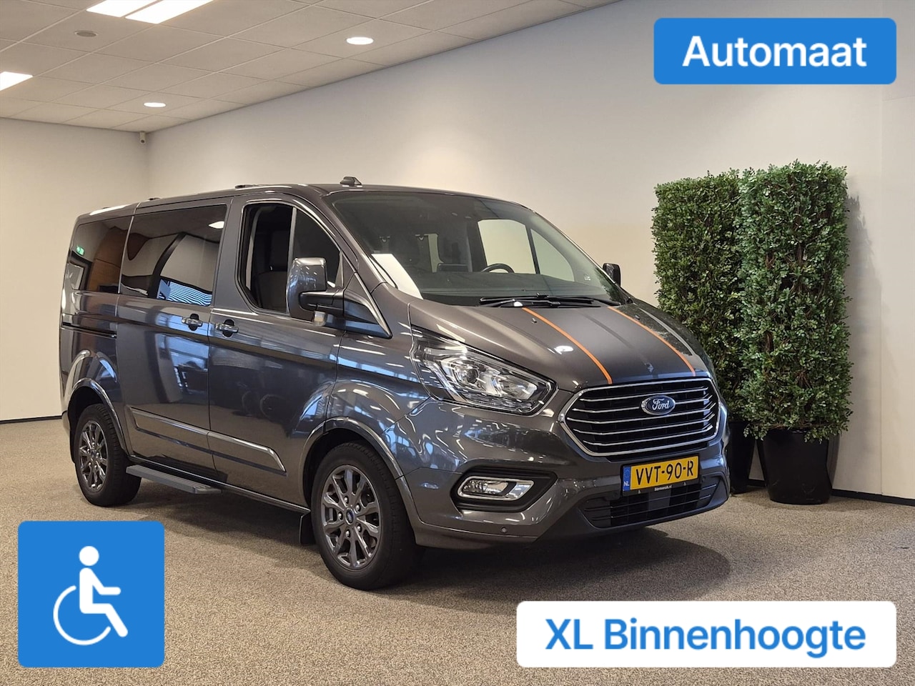 Ford Transit Custom Tourneo - / L1H1 Rolstoelbus Automaat Bodemverlaging XXL-Ombouw 150cm binnenhoogte - AutoWereld.nl