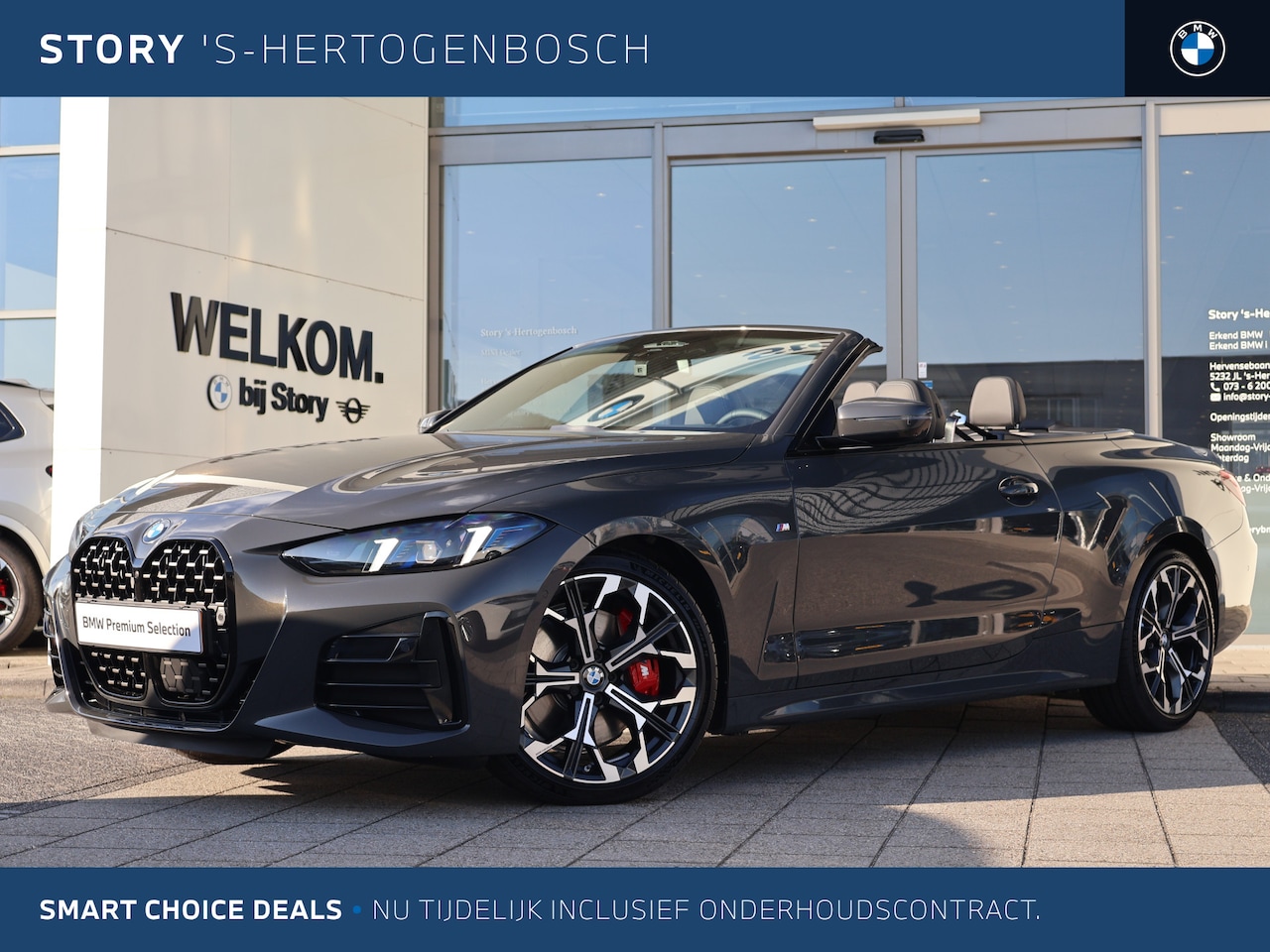 BMW 4-serie Cabrio - 430i xDrive High Executive M Sport Automaat / Air Collar / Adaptieve LED / Comfort Access - AutoWereld.nl