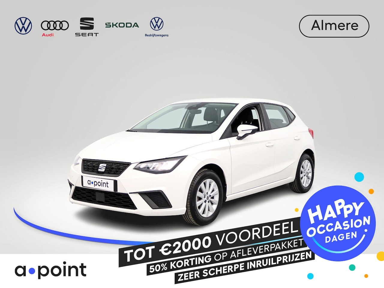 SEAT Ibiza - 1.0 MPI Style 80pk | Navigatie via app | Parkeersensoren (achter) | Cruise Control | Autom - AutoWereld.nl