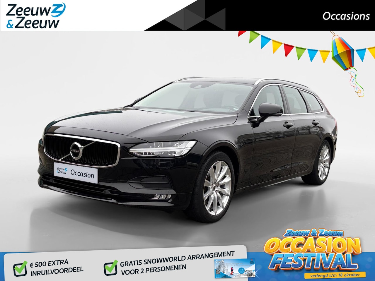 Volvo V90 - 2.0 T4 Momentum | LEDER | CAMERA | TREKHAAK | DEALER-ONDERHOUDEN | NL-AUTO | - AutoWereld.nl