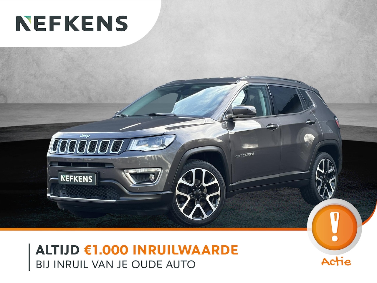 Jeep Compass - 1.3T 130pk Limited | 1ste eigenaar | Navigatie | Camera | Xenon | 19" LM velgen | Keyless - AutoWereld.nl