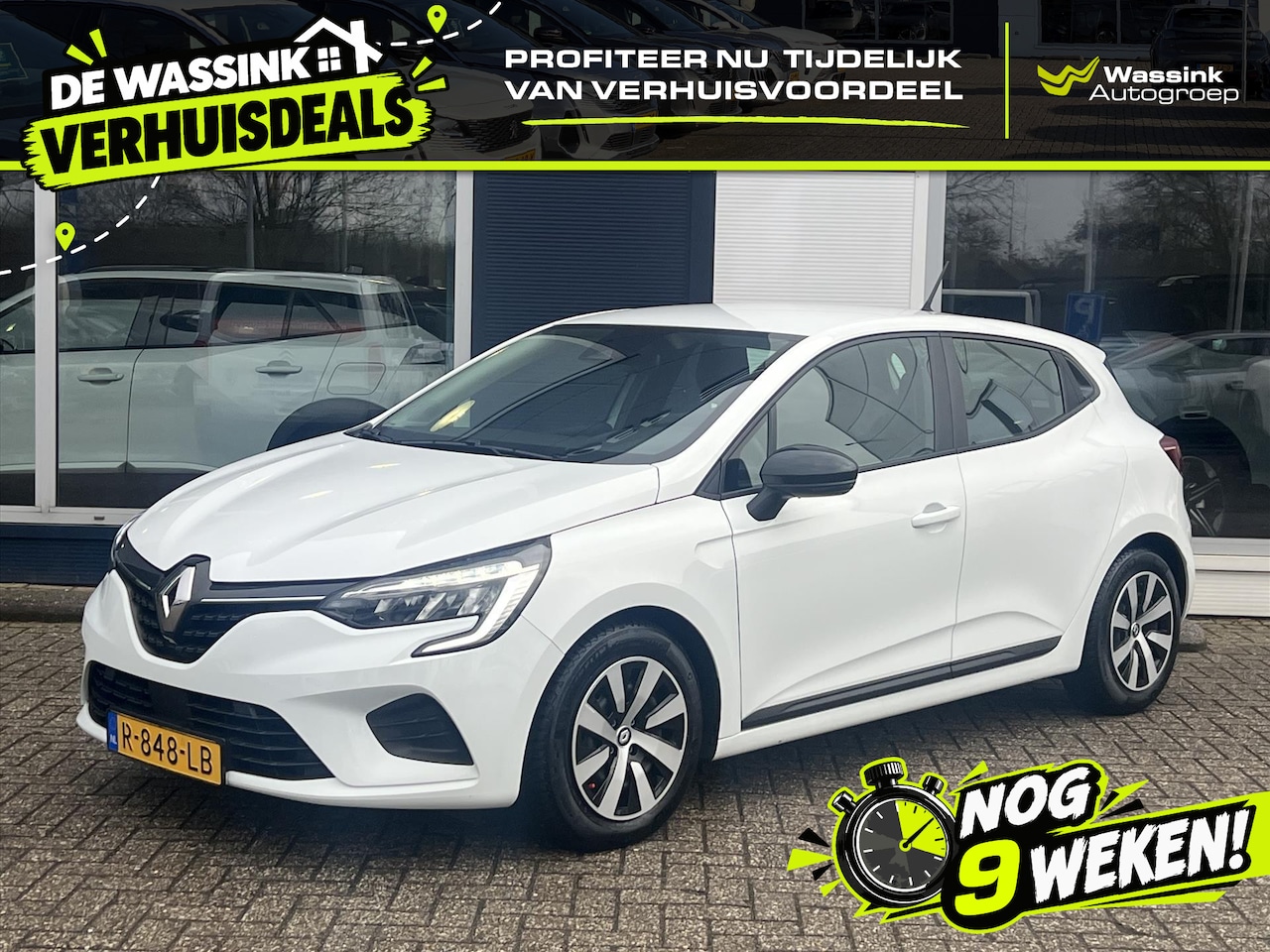 Renault Clio - 1.6 E-Tech Hybrid 145pk Equilibre Navigatie | Cruise Control | parkeersensoren | Apple Car - AutoWereld.nl