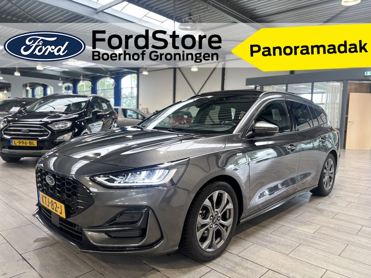 Ford Focus Wagon - EcoBoost Hybrid 155 pk ST-Line | Pano | Winterpack | Cruise control | Climate control | SY - AutoWereld.nl