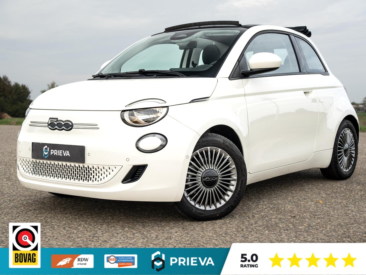 Fiat 500e - Cabrio 42 kWh | 118 PK | CarPlay | Navigatie | LED | 32.065 KM - AutoWereld.nl