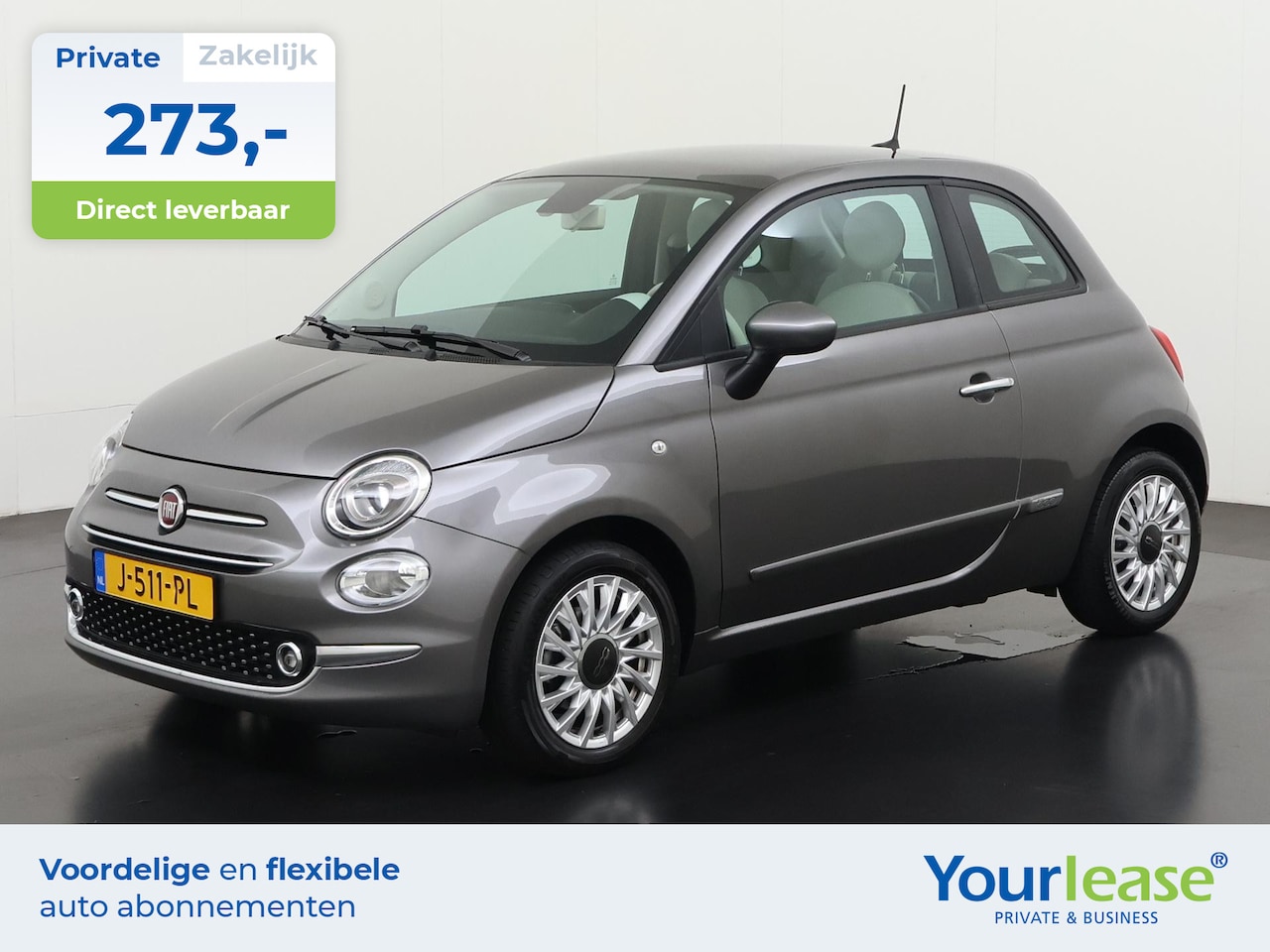 Fiat 500 - 1.0 Hybrid Lounge | All-in 273,- Private Lease | Direct uit voorraad - AutoWereld.nl