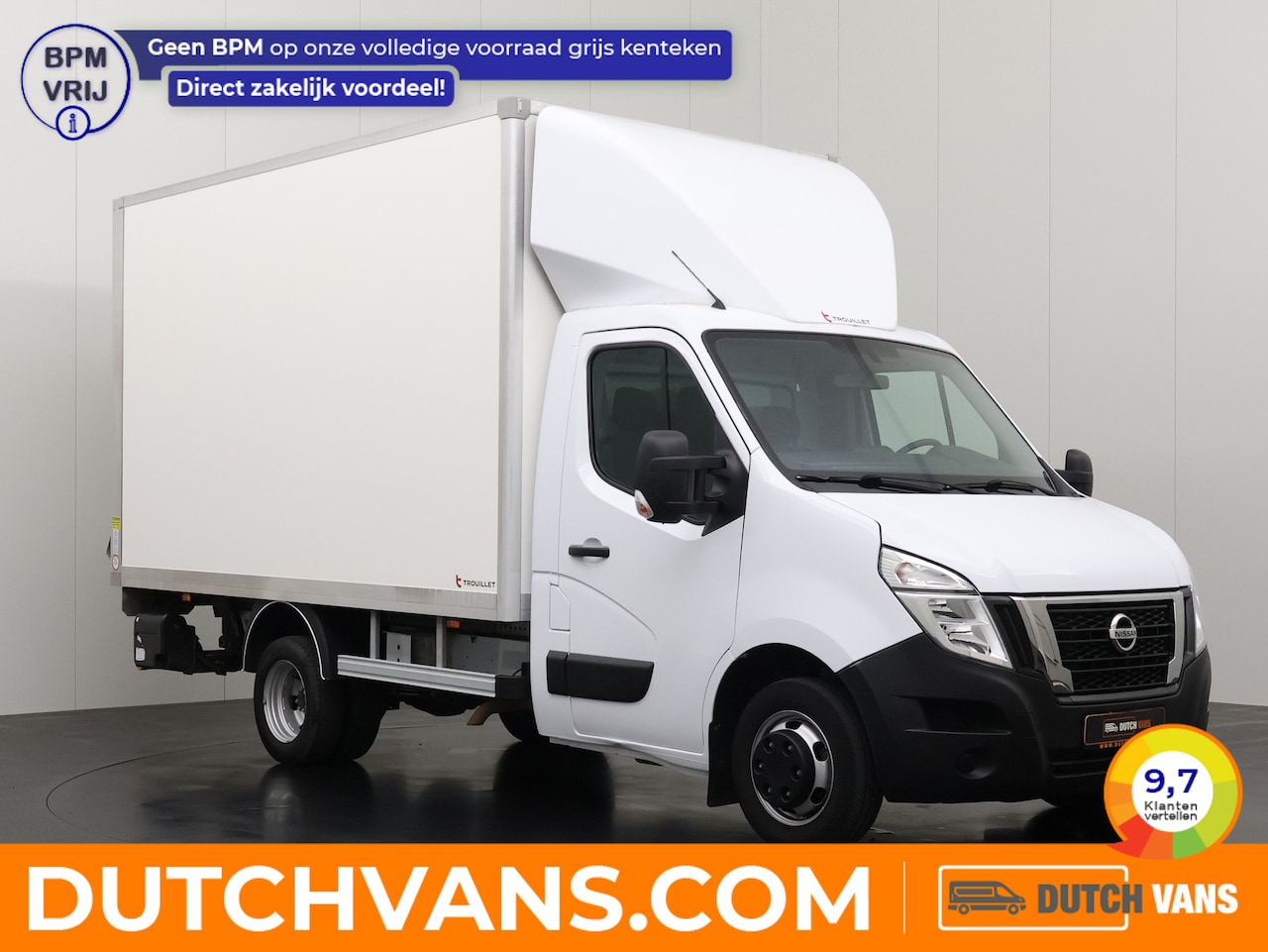Nissan Interstar - 2.3DCI 165PK Dubbellucht Bakwagen+Laadklep | Dakspoiler | Airco | Cruise | 3-Zits - AutoWereld.nl