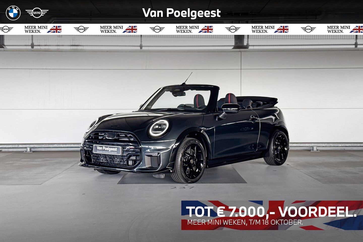 MINI Cabrio - Cooper 2.0 Cooper C John Cooper Works XL | 17 Inch John Cooper Works Sprint Spoke black | - AutoWereld.nl