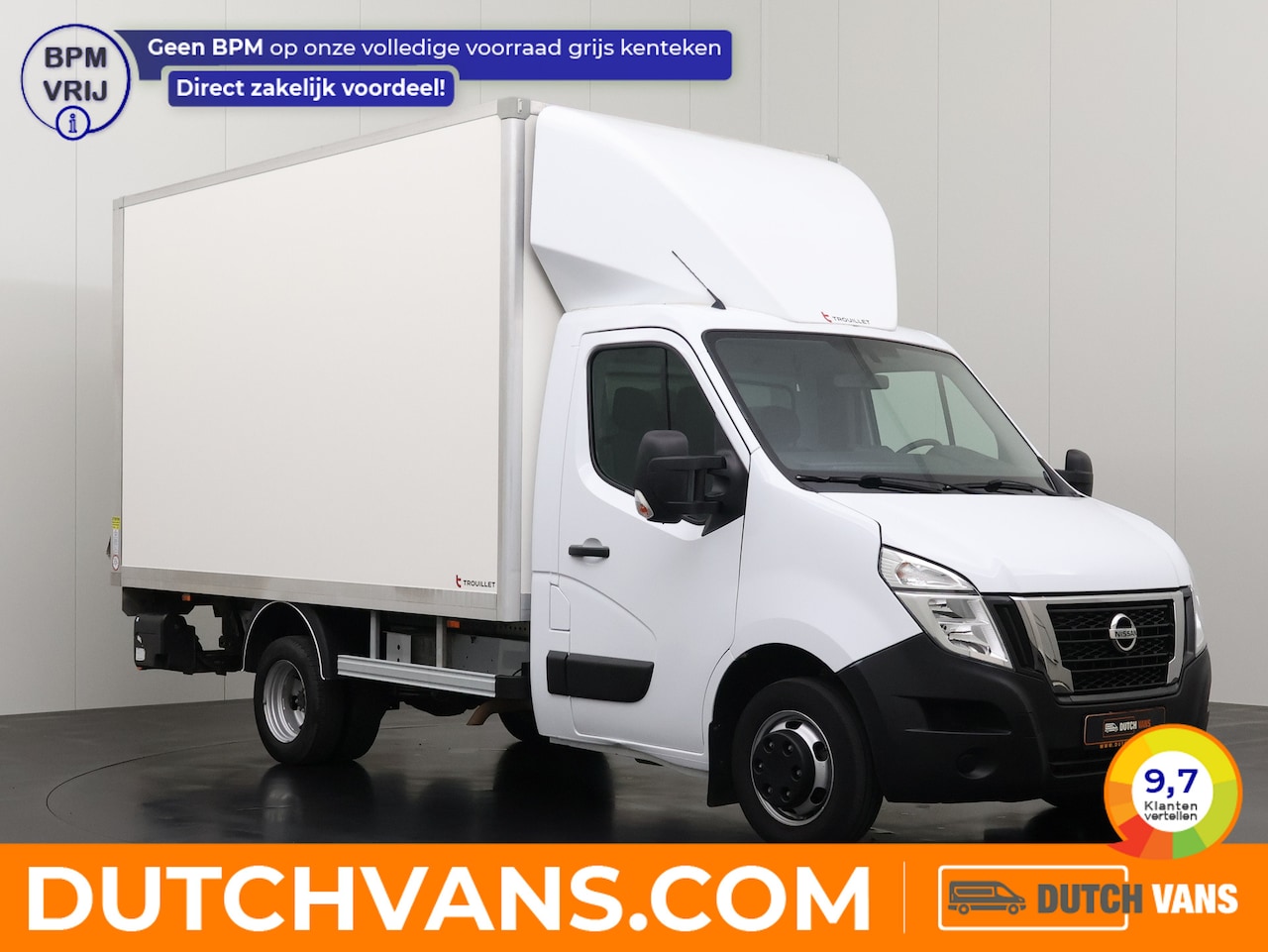 Renault Master - 2.3DCI 165PK Dubbellucht Bakwagen+Laadklep | Dakspoiler | Airco | Cruise | 3-Zits - AutoWereld.nl