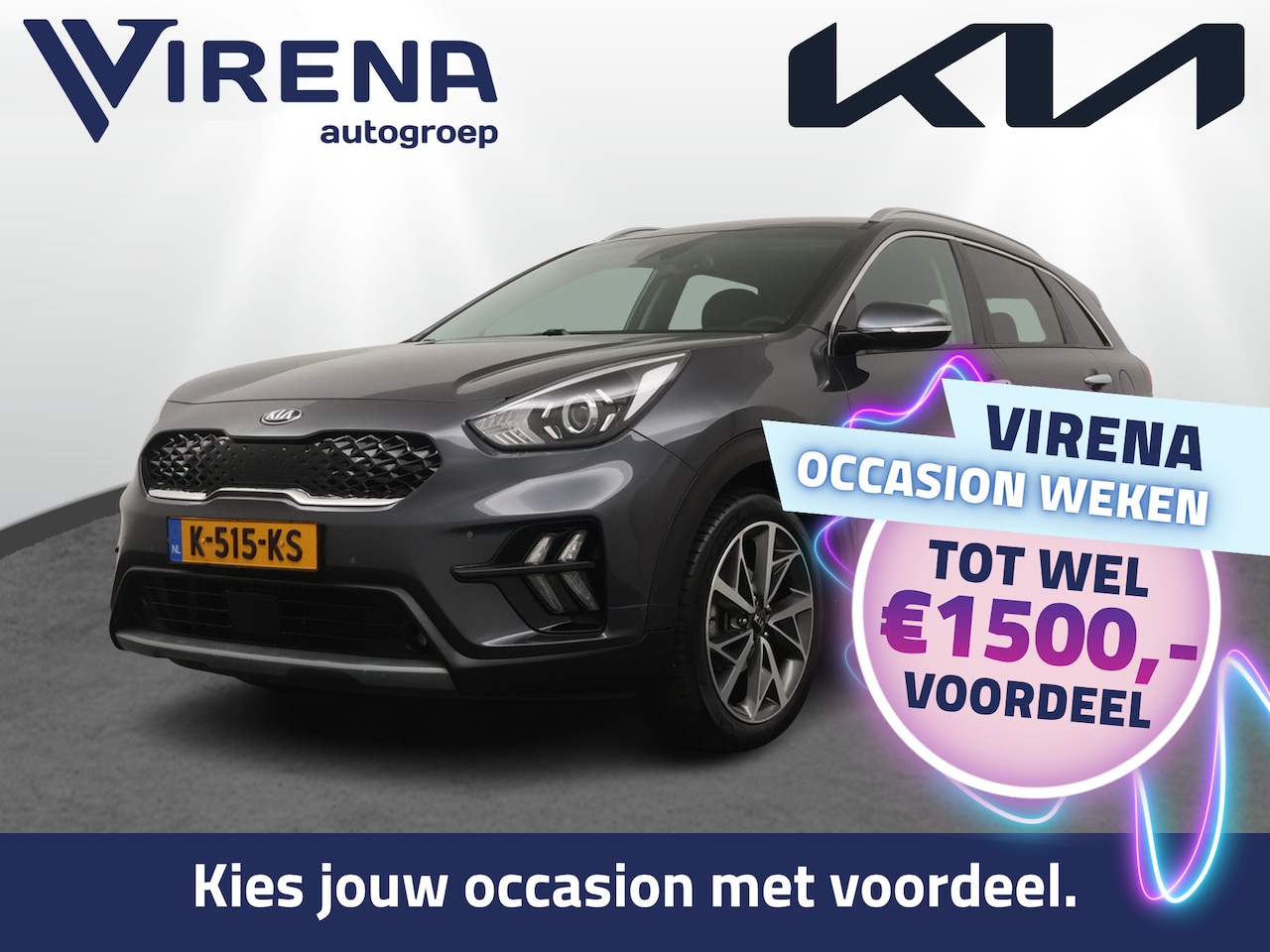 Kia Niro - 1.6 GDi Hybrid DynamicPlusLine - Stoel / Stuurwielverwarming - Climate Control - ACC - Ach - AutoWereld.nl