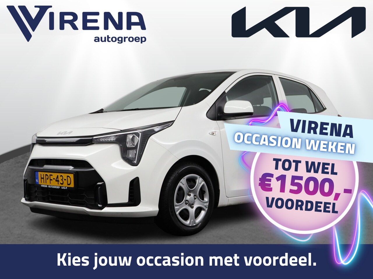 Kia Picanto - 1.0 DPI DynamicLine - Achteruitrij camera - Navigatie - Cruise controle Fabriek garantie t - AutoWereld.nl