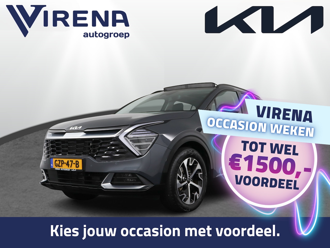 Kia Sportage - 1.6 T-GDi Hybrid DynamicPlusLine - Adaptive Cruise - Stoel/Stuurverwarming - Schuif/Kantel - AutoWereld.nl