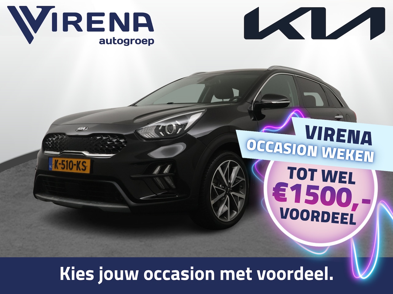 Kia Niro - 1.6 GDi Hybrid DynamicPlusLine - Stoel / Stuurwielverwarming - Climate Control - ACC  - Ac - AutoWereld.nl