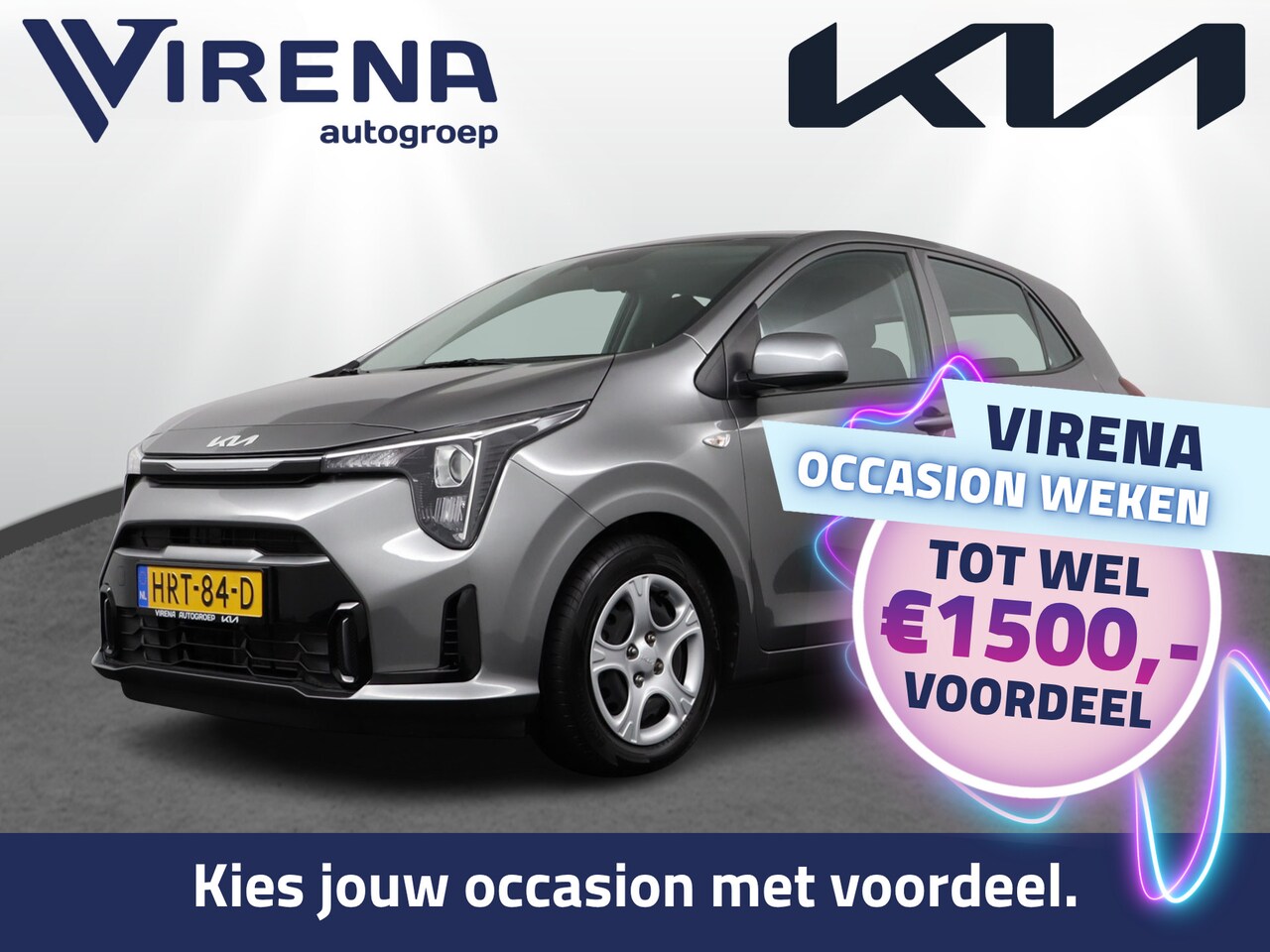 Kia Picanto - 1.0 DPI DynamicLine Autmaat - Apple Carplay/Android Auto - Cruise Control - Navigatie - Ac - AutoWereld.nl