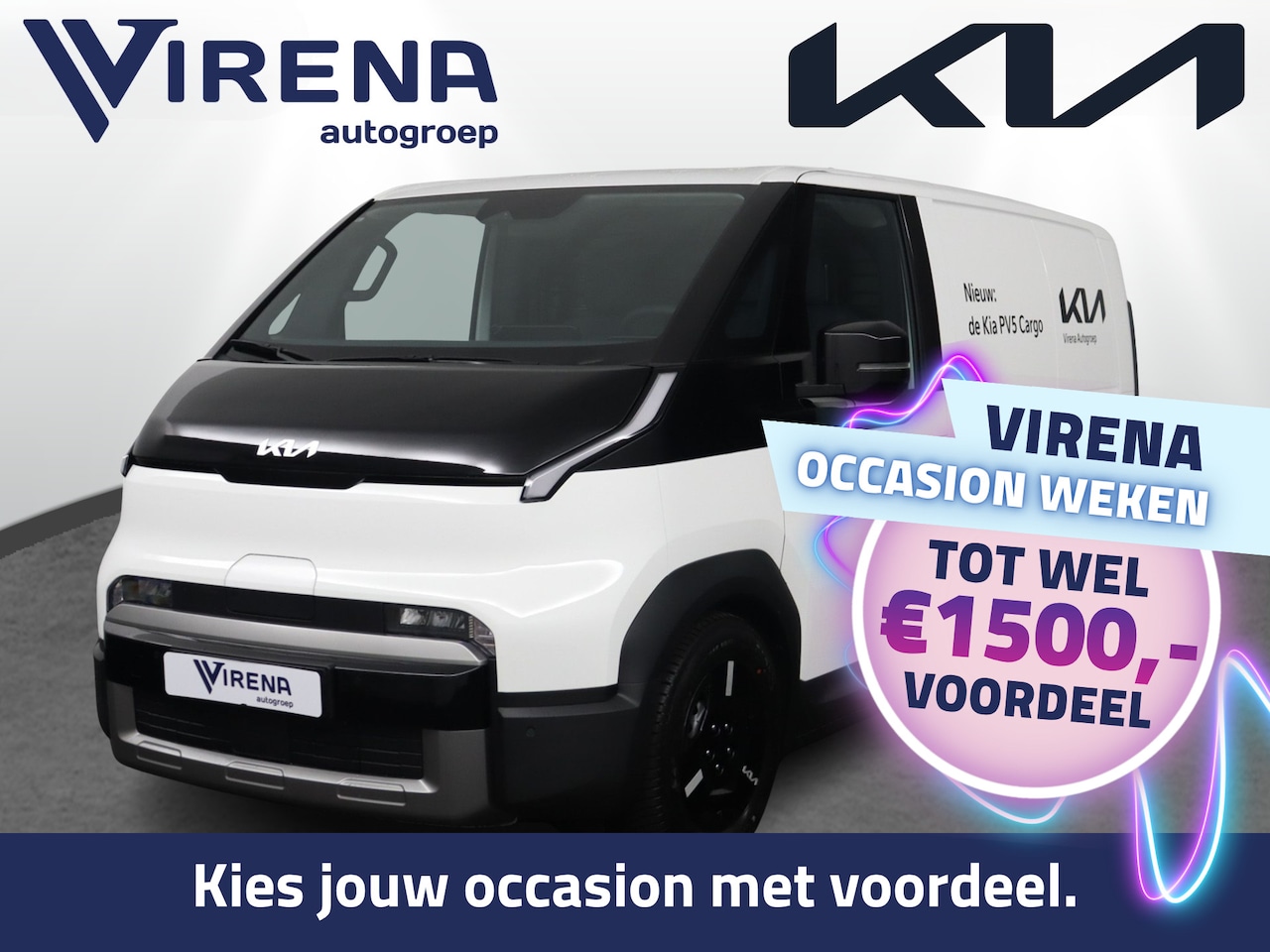 Kia PV5 - L2H1 Plus 71.2 kWh - Stoel en stuurwielverwarming - Adaptieve Cruise Control - Apple/Andr - AutoWereld.nl
