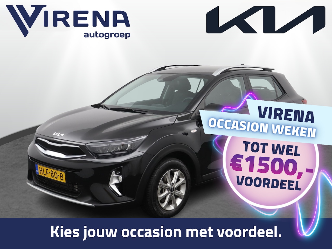 Kia Stonic - 1.0 T-GDi MHEV DynamicLine Automaat - Climate Control - Navigatie - Cruise Control - DAB r - AutoWereld.nl