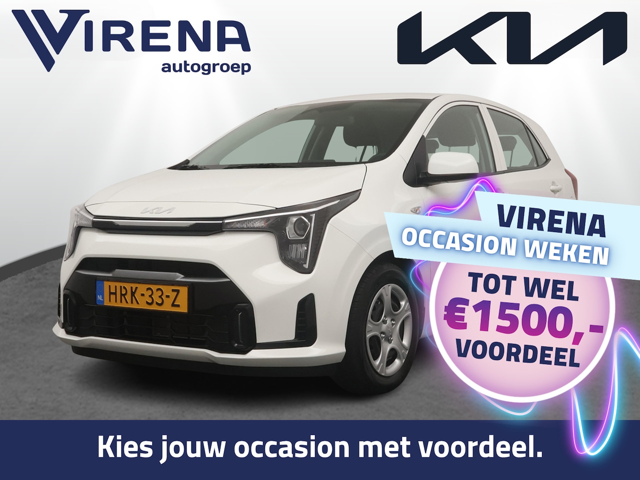 Kia Picanto - 1.0 DPI DynamicLine Airco - Apple Carplay/Android Auto - Cruise Control - Navigatie - Acht - AutoWereld.nl