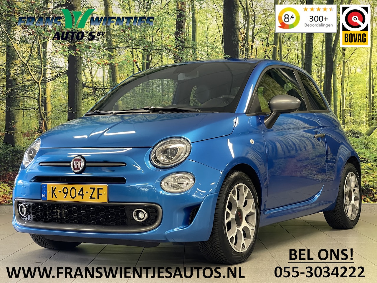 Fiat 500 - 1.2 Sport | Airconditioning | Bluetooth | Cruise Control | Donkere Hemel | - AutoWereld.nl