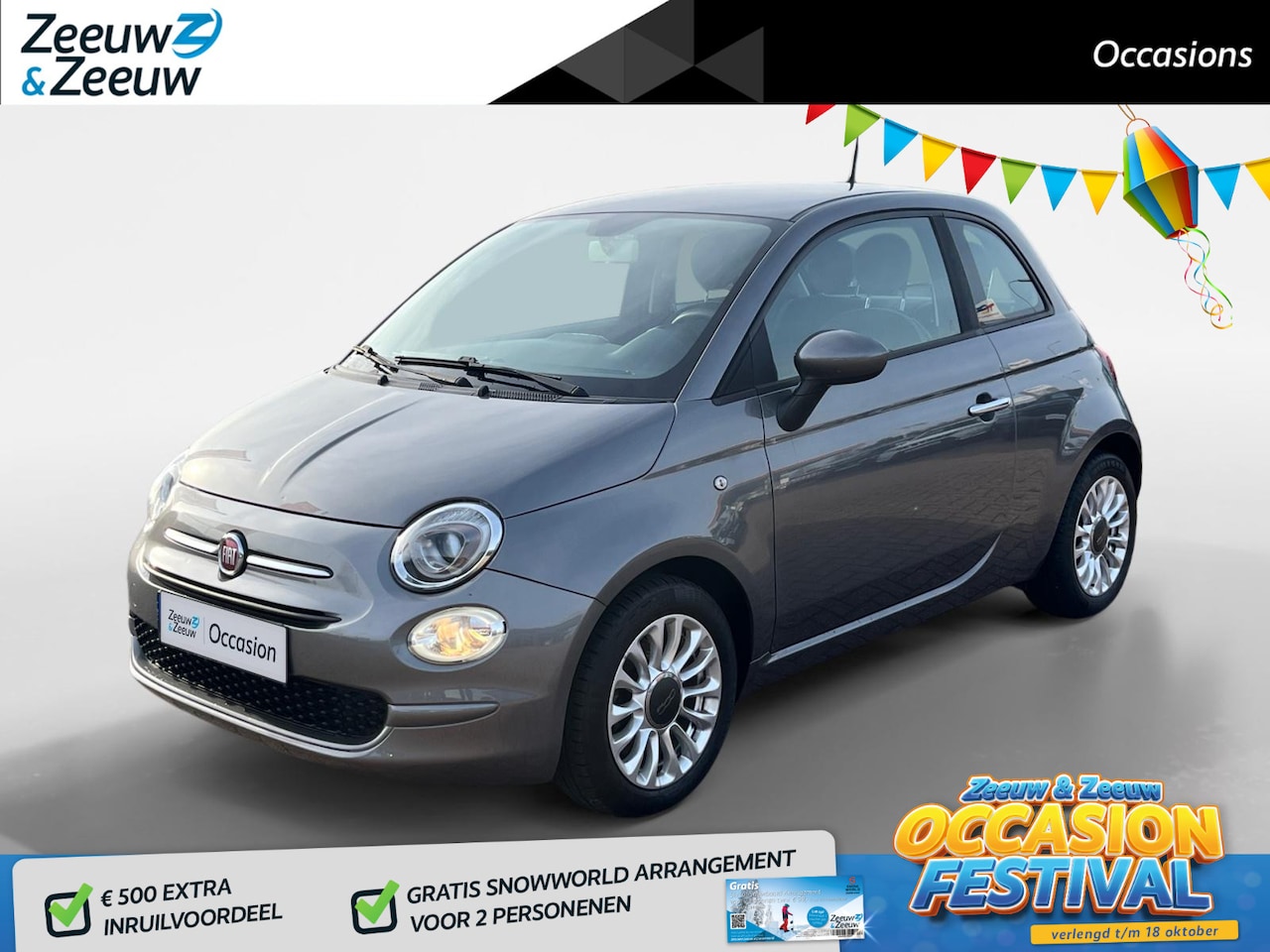Fiat 500 - 0.9 TwinAir Turbo Popstar *Airco*LM.Velgen*Leuke auto! - AutoWereld.nl