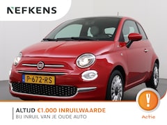 Fiat 500 - 1.0 Hybrid Dolcevita | 1ste eigenaar | 2tone LEER/Stof | Glazen dak | Airco | AppleCarPlay