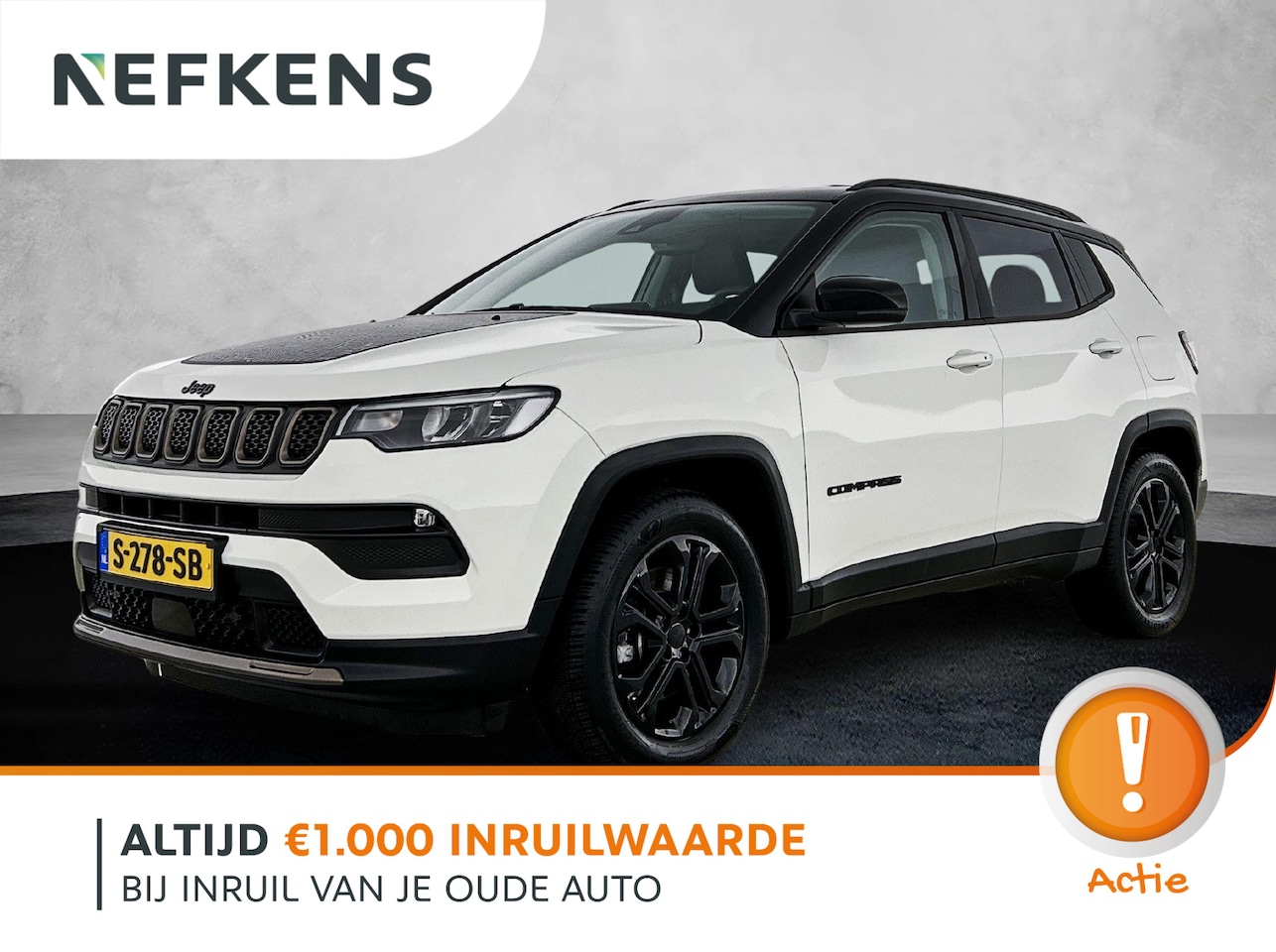 Jeep Compass - 4xe Plug-in Hybrid Electric Upland 240pk Automaat | Navigatie | Accu 89% | Adaptieve Cruis - AutoWereld.nl