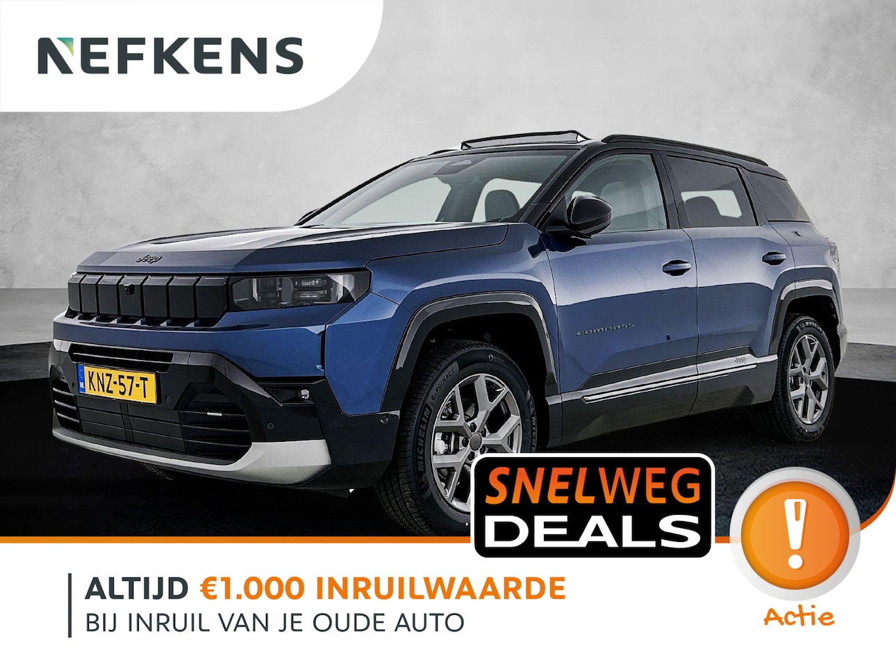Jeep Compass - 1.2 145pk e-Hybrid Summit Automaat | Schuif-/Kanteldak | Elektrische klep | Navigatie | Ad - AutoWereld.nl