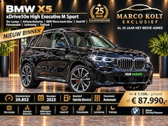 BMW X5 - xDrive50e High Executive M Sport | Sky Lounge | Achteras Besturing | Nieren Iconic Glow |