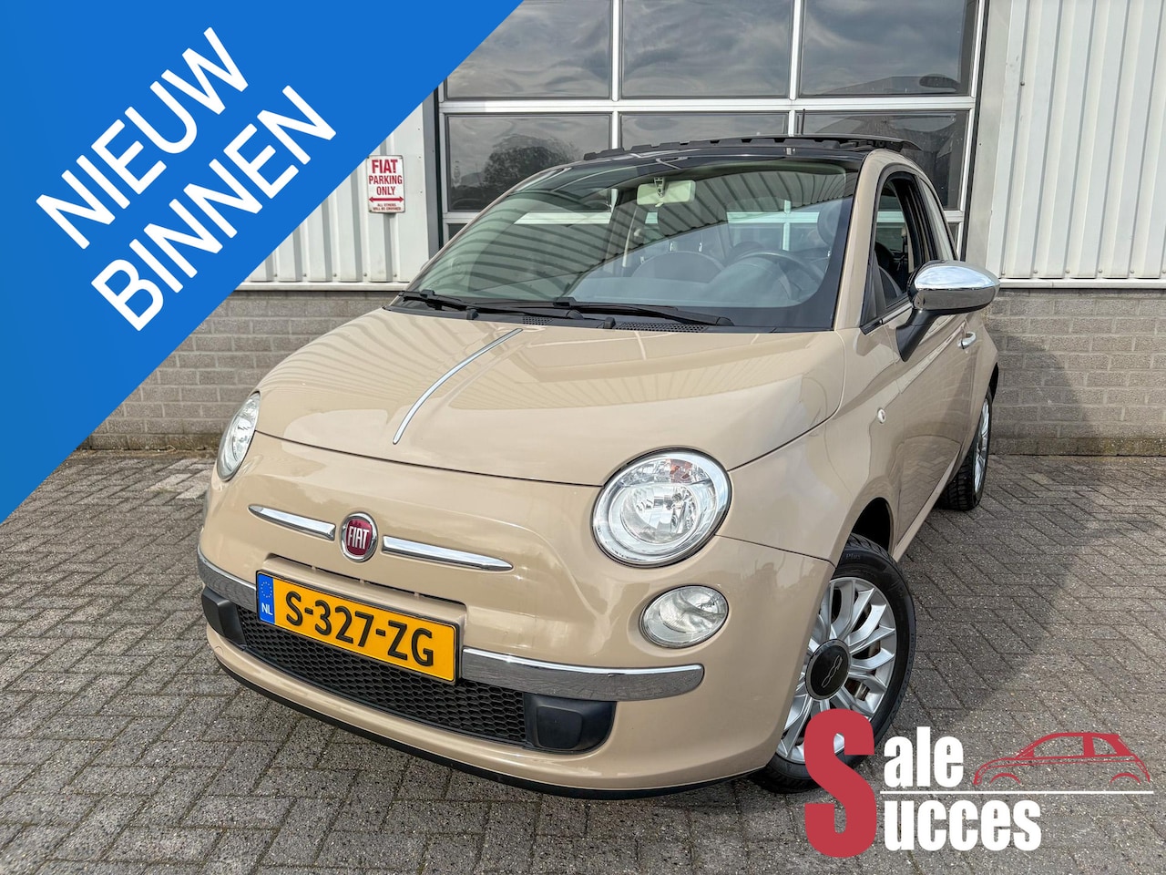 Fiat 500 - 1.2 Lounge Cappuccino Schuifdak - AutoWereld.nl
